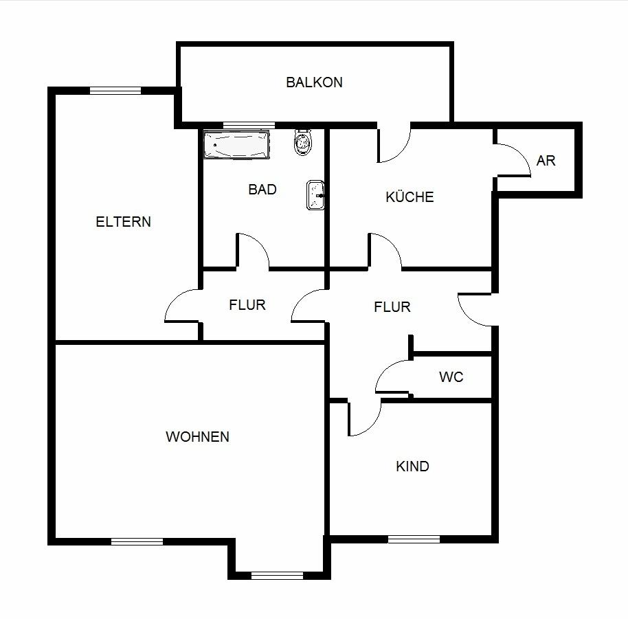 Familienwohnung in der City - mit Balkon - Photo 5