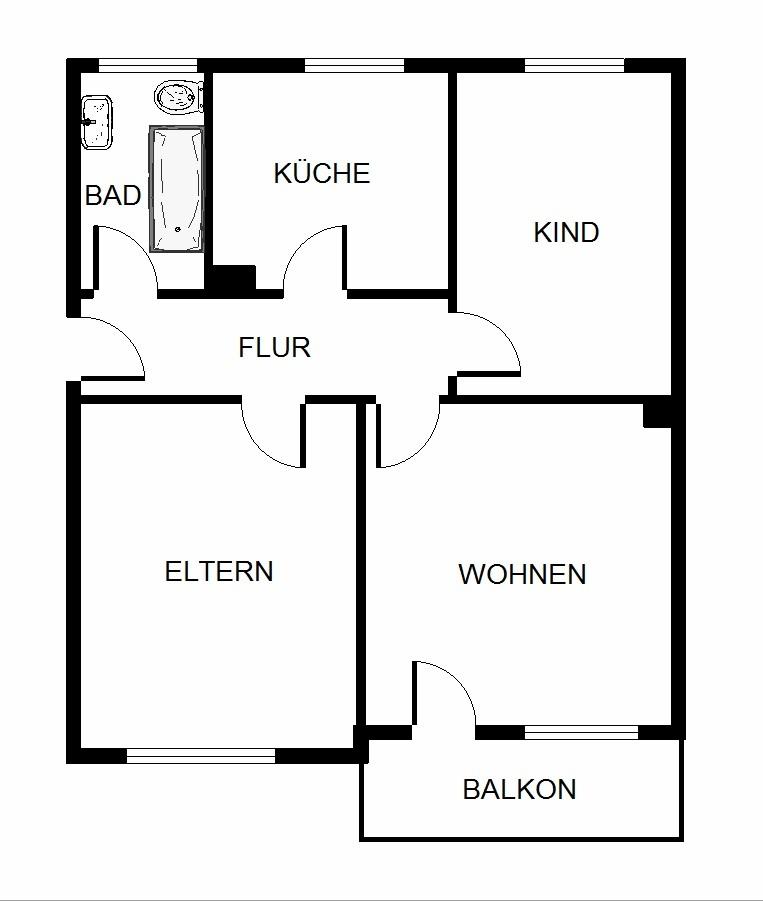Renovierte 3-Zimmer-Wohnung, mit neuem Bad und Balkon - Foto 5