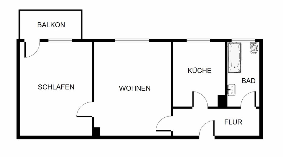 Überzeugen Sie sich selbst: Schöne renovierte 2-Raum Wohnung mit Tageslichtbad + Balkon! - Foto 1