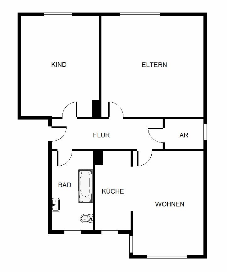 Renovierte 2,5-Zimmer-Wohnung mit Balkon - Photo 3