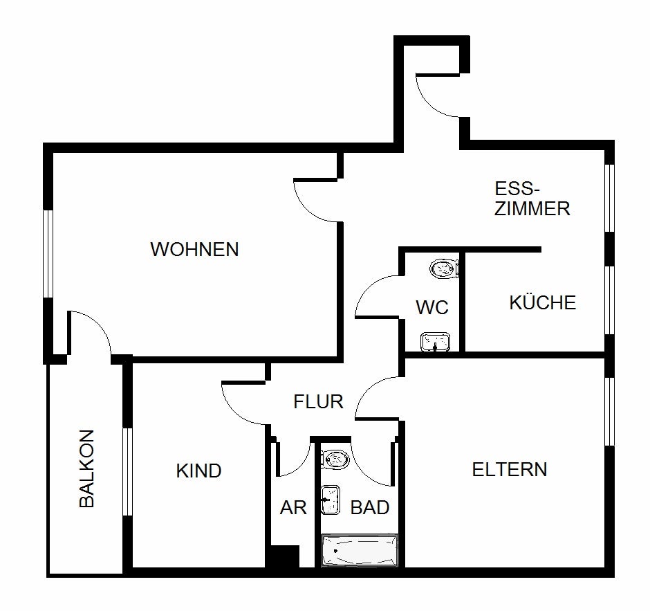 Perfekt für uns: praktische 3-Zimmer-Wohnung mit Einbauküche - Foto 2
