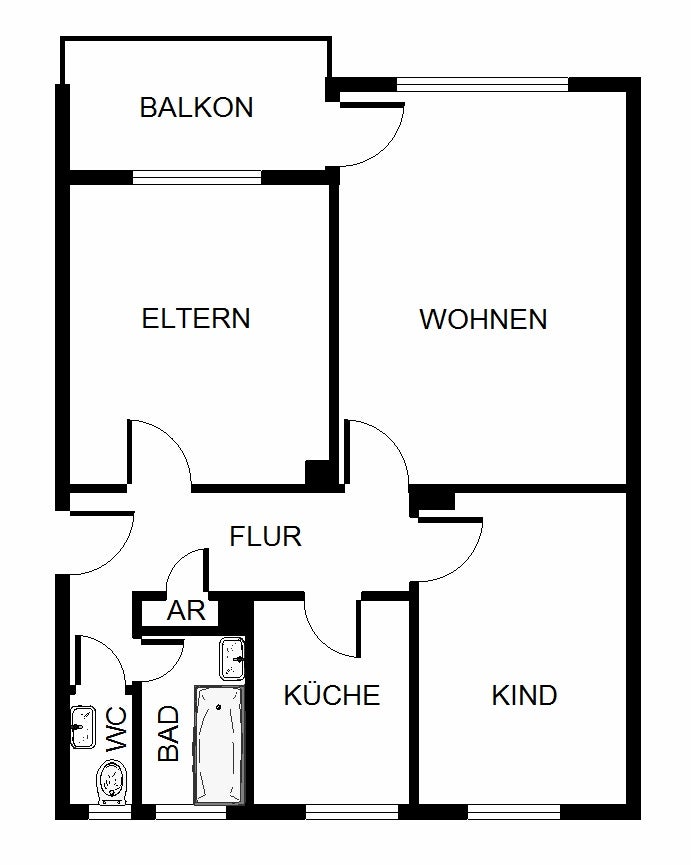 Modernes Design trifft auf Gemütlichkeit. Renovierte 3 - Zimmer Wohnung mit Balkon - Foto 3