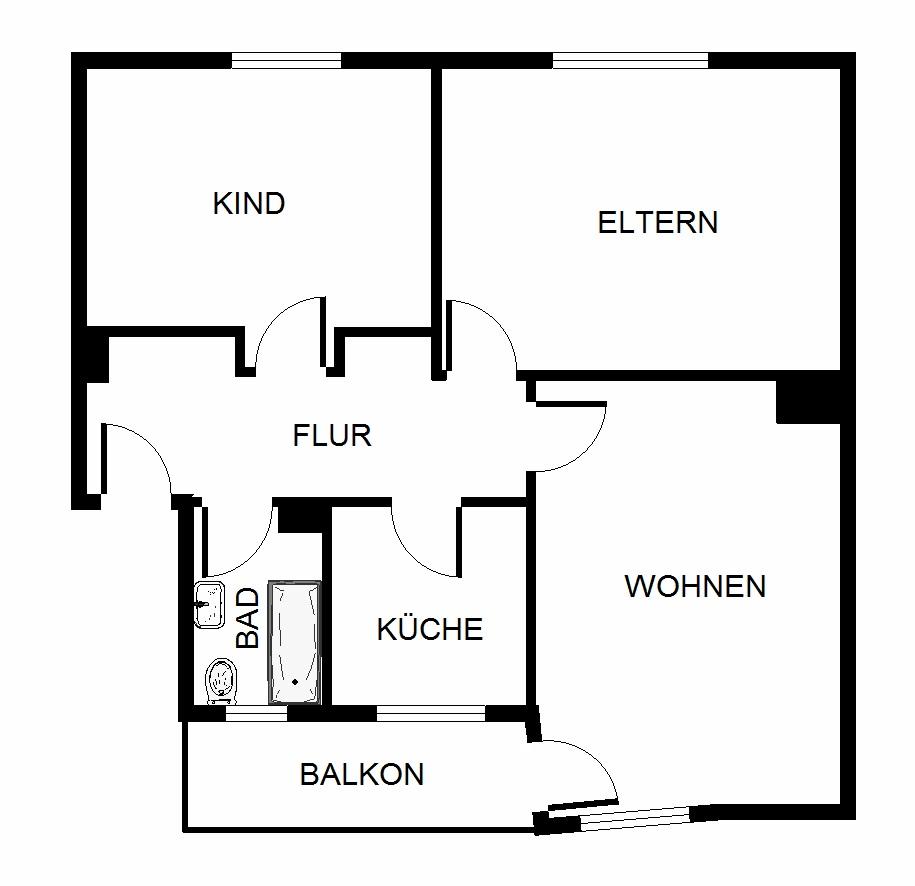 Gemütliches Familiennest: Renovierte 3-Zimmer-Wohnung mit Balkon - Photo 1