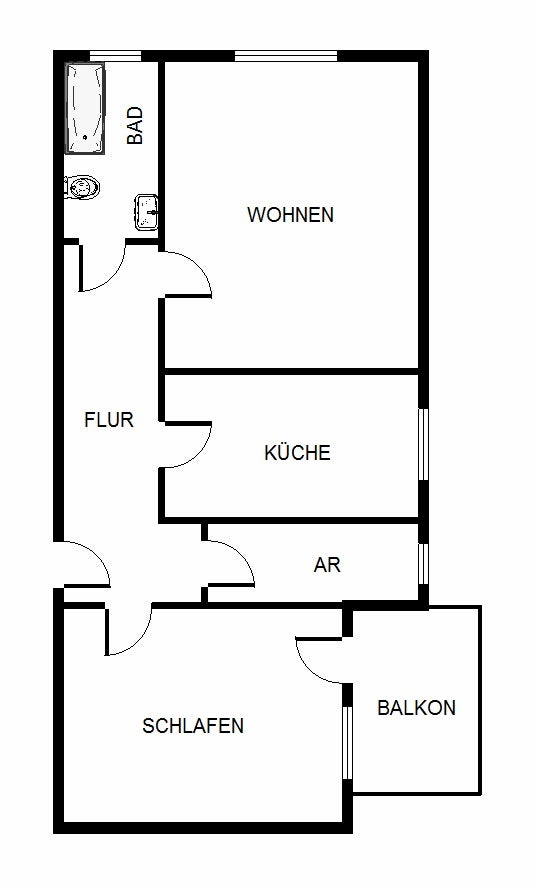 2-Raum-EG-Wohnung mit Balkon in sehr zentraler Lage zu vermieten - Photo 5