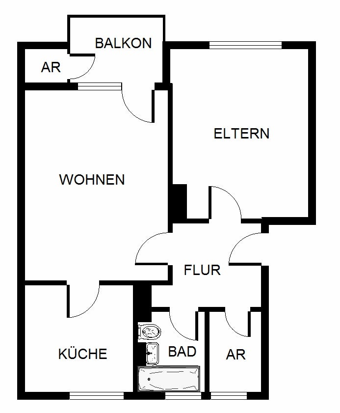 Modernisierte 2-Zimmer-Wohnung mit Balkon in ruhiger Lage - Foto 2