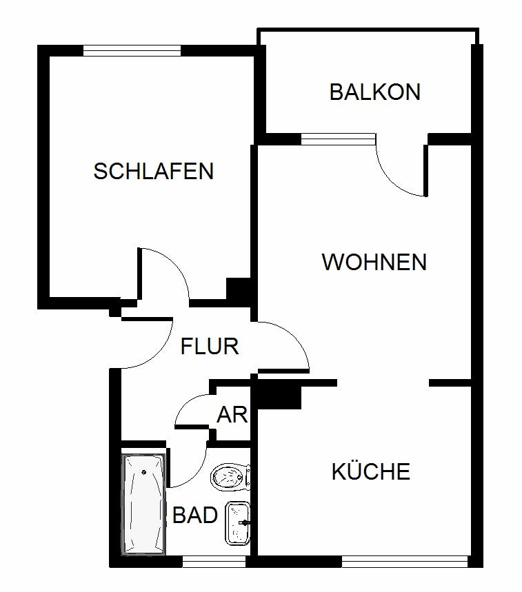 Ankommen & Wohlfühlen: Renovierte 2-Raum-Wohnung mit Balkon und barrierefreiem Bad - Foto 1