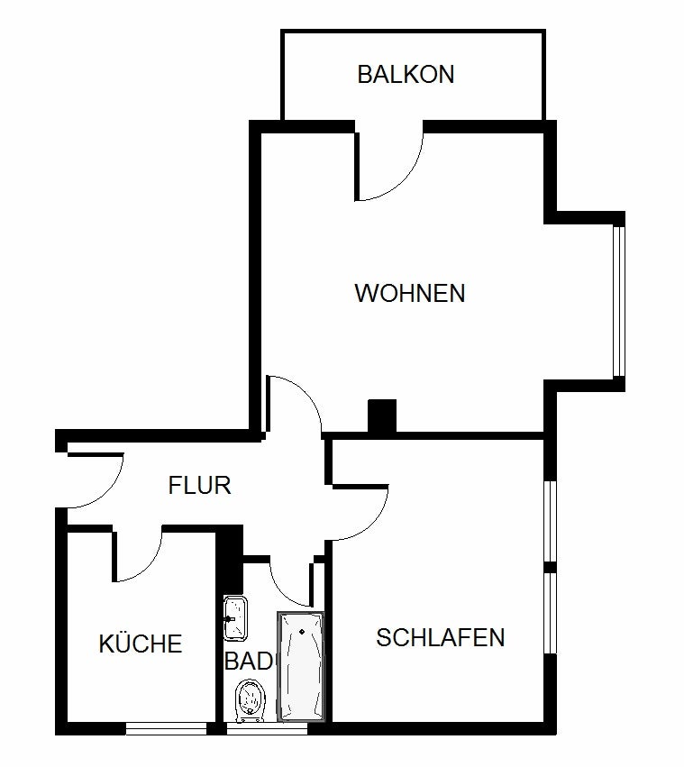Preiswerte und interessante 2-Zimmer-Wohnung - Photo 1