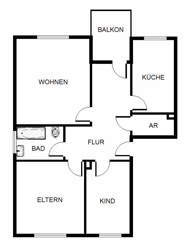 Attraktive 3-Zimmer-Wohnung mit Balkon und Wohlfühlcharakter - Foto 2