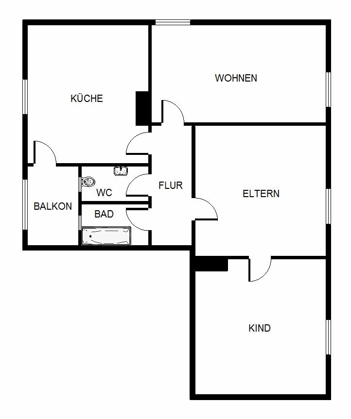 Viel Platz für die Familie: Renovierte 3-Zimmer-Wohnung mit Balkon - Photo 4