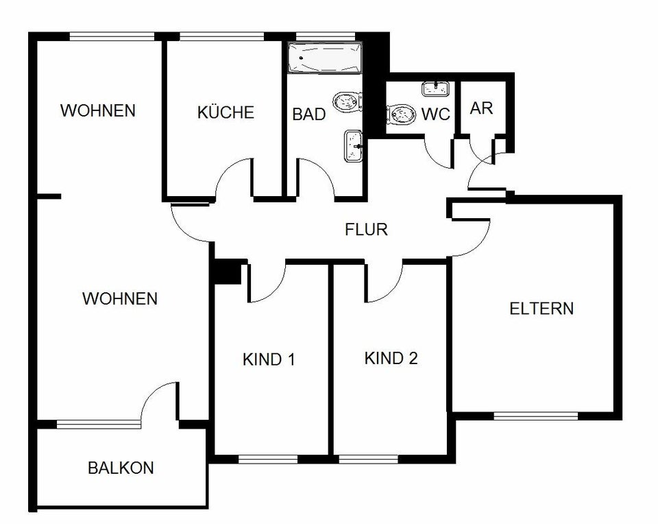 Sanierte 4-Zimmerwohnung mit Balkon - Photo 5