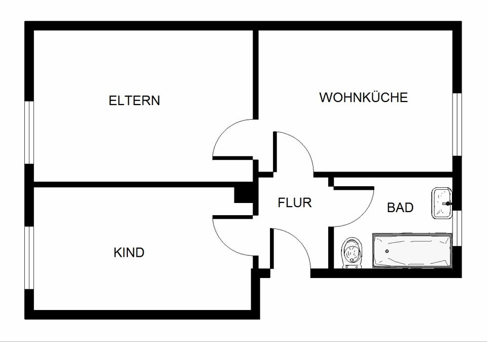 Erstbezug nach Sanierung! 2 Zimmer Wohnung im 3 Obergeschoß - Photo 3