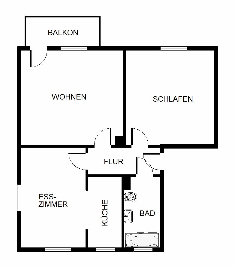 Günstige 2-Zimmer Wohnung mit Balkon - Foto 2