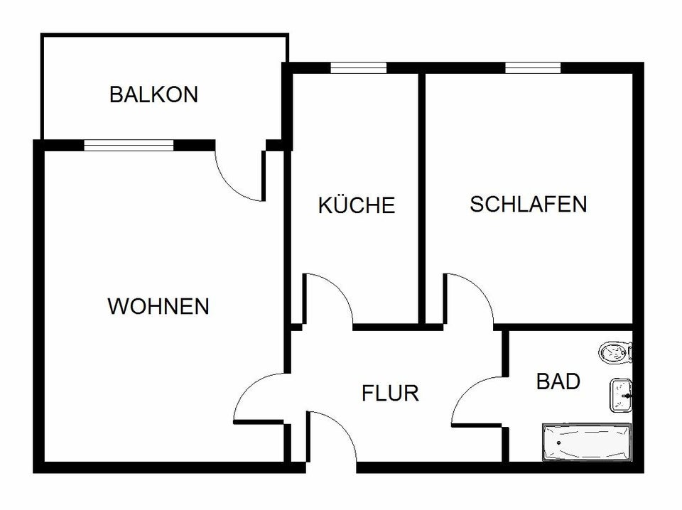 Hier findet jeder seinen Platz: geräumige 2-Zi.-Wohnung mit Duschbad - Foto 3