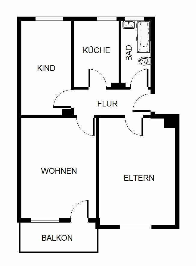 Attraktive 3-Zimmer-Wohnung mit Balkon – ideal für Paare, WGs & Familien - Photo 2