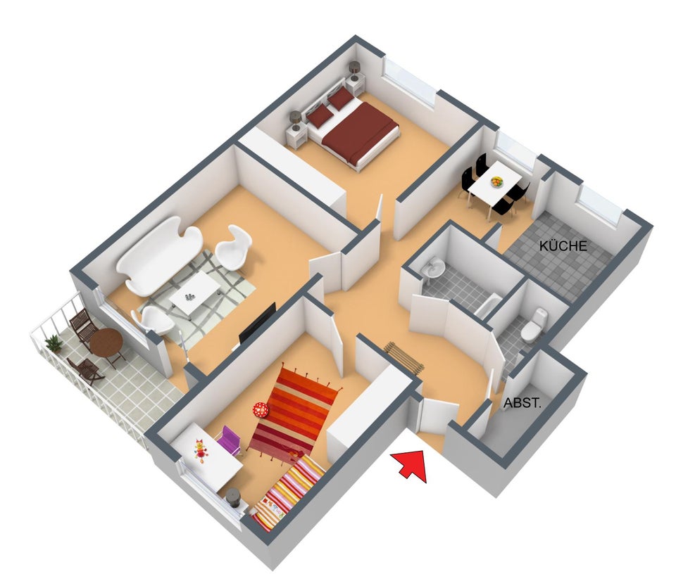 So macht wohnen Spaß: geräumige 3,5-Zimmer-Wohnung - Foto 2