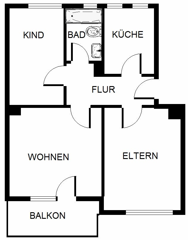 Zuhause fühlen! Renovierte 3-Zimmer-Wohnung mit Balkon - Photo 3