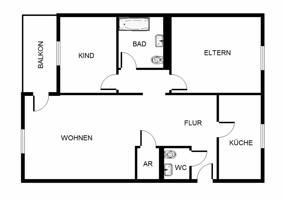 Für Vater - Mutter - Kind: weitläufige 3,5-Zimmer-Wohnung - Foto 2