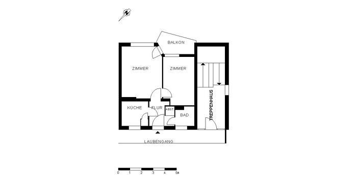 Individuelle 2-Zimmer-Wohnung mit Balkon - Photo 5