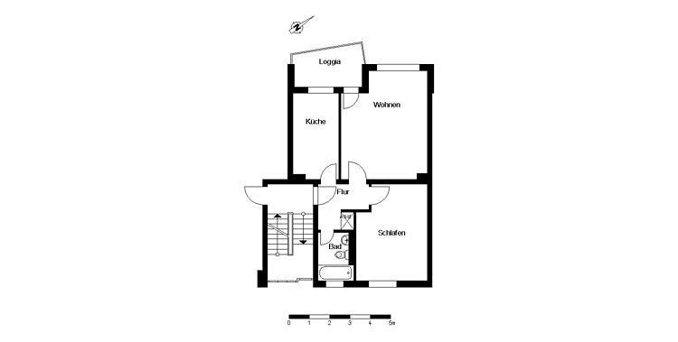 Moderne 2-Zimmer-Wohnung mit raumbreiter Dusche - Foto 3