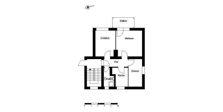 Schicke kleine 3-Zimmer-Wohnung mit Balkon mit neuem Duschbad - Foto 4