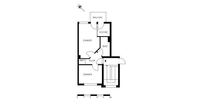Singles aufgepaßt - Kleine 2 Zimmer-Wohnung mit Balkon - Photo 3