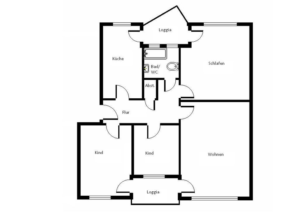 Schöne 3,5-Zimmer-Wohnung mit Tageslichtbad und 2 Balkone - Foto 3