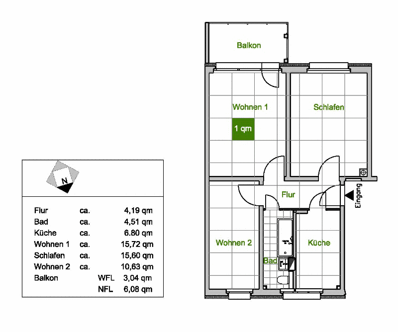 Hier lässt es sich aushalten: praktische 3-Zimmer-Wohnung - Photo 2