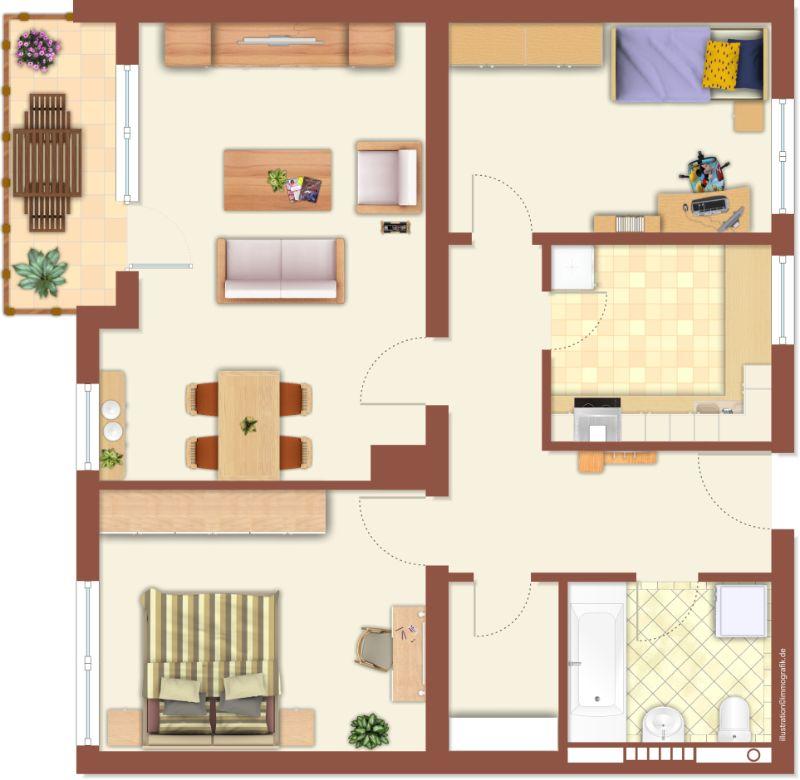 3-Zimmer für Sie renoviert und das komplett mit Einbauküche! - Foto 5