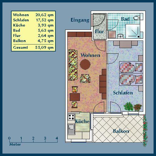 Ab sofort! 2-Zimmer-Wohnung mit Balkon, Aufzug und Dusche - Foto 5