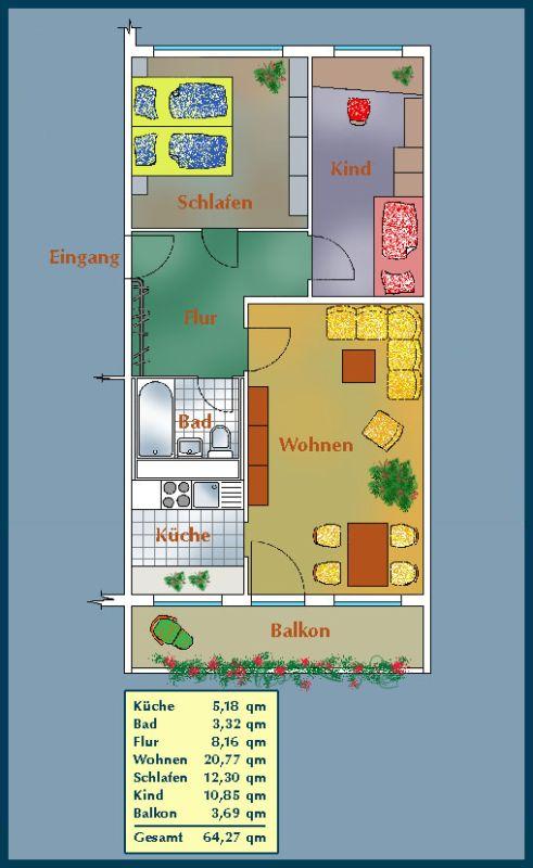Da kommt man gern Heim: gemütliche 3-Zimmer-Wohnung mit Balkon - Photo 1