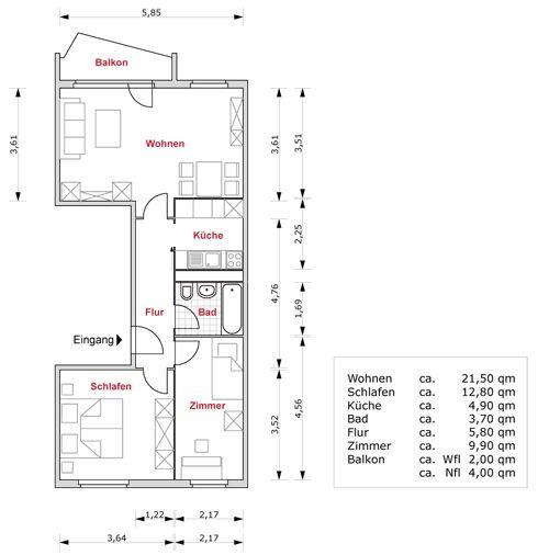 3-Zimmer-Wohnung am Zoopark! - Foto 1