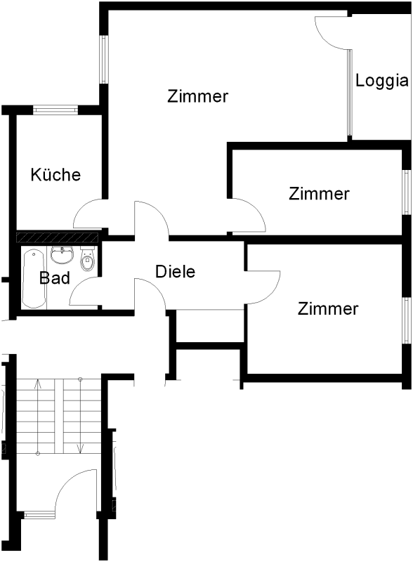 3-Zimmer-Wohnung mit Balkonin Monheim - Foto 2