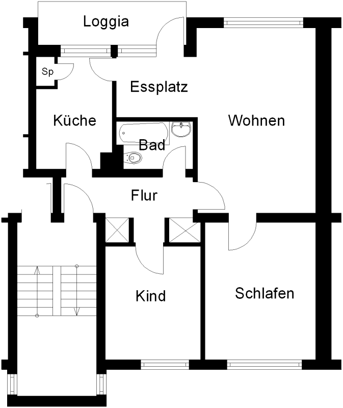 Moderne 3-Zimmer-Wohnung mit Balkon - Foto 4