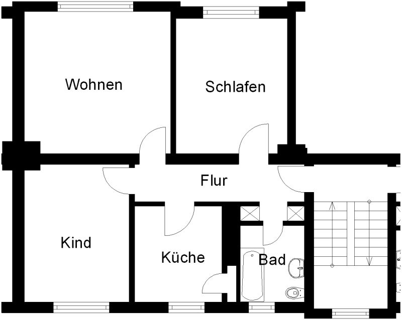 Ruhige 3-Zimmer-Wohnung mit Tageslichtbad und Balkon - Foto 3