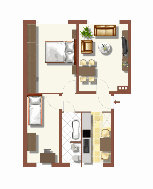 Ein Traum von Wohnung mit S/W Balkon..! - Photo 1