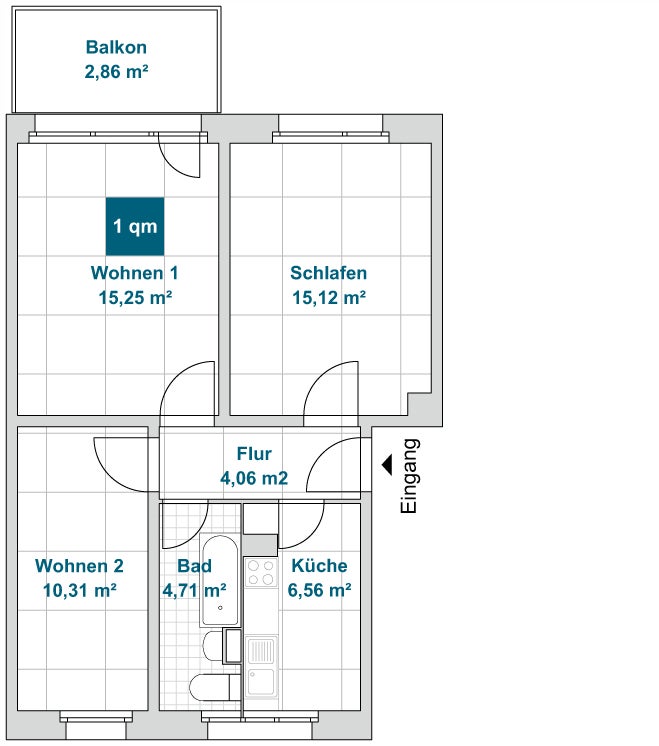 3-Raumwohnung mit großem sonnigen Balkon sucht Nachmieter*in! - Foto 4