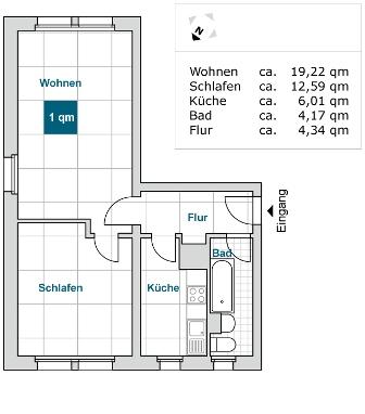 Gemütliche 2-Zimmer-Wohnung am Nordpark! - Foto 1