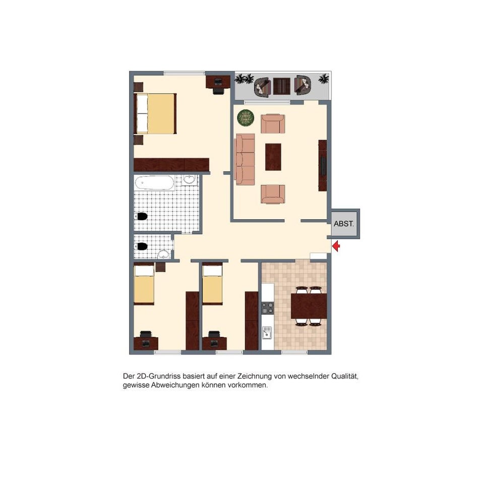 Große 2 2/2 Zimmer Wohnung mit Balkon - Photo 3