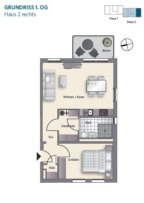 Jetzt zugreifen: günstig geschnittene 2-Zimmer-Wohnung - Foto 2
