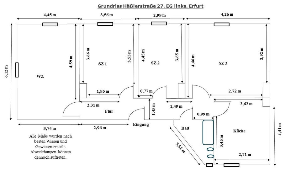 Großzügige 4-Zimmer-Wohnung in der Nähe der Polyklinik! - Foto 1