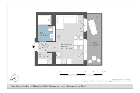 تصویر Ein tolles Wohngefühl: 1-Zimmer-Appartment