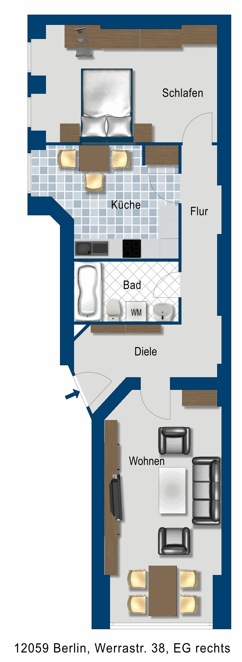 تصویر Wohnung bei Deutsche Wohnen · Werrastr. 38, 12059 Berlin