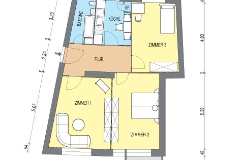 تصویر Wohnung bei Deutsche Wohnen · Geisenheimer Str. 44, 14197 Berlin