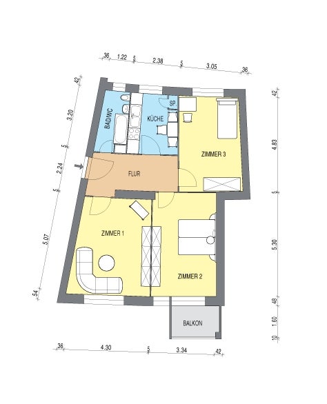 تصویر Wohnung bei Deutsche Wohnen · Geisenheimer Str. 44, 14197 Berlin