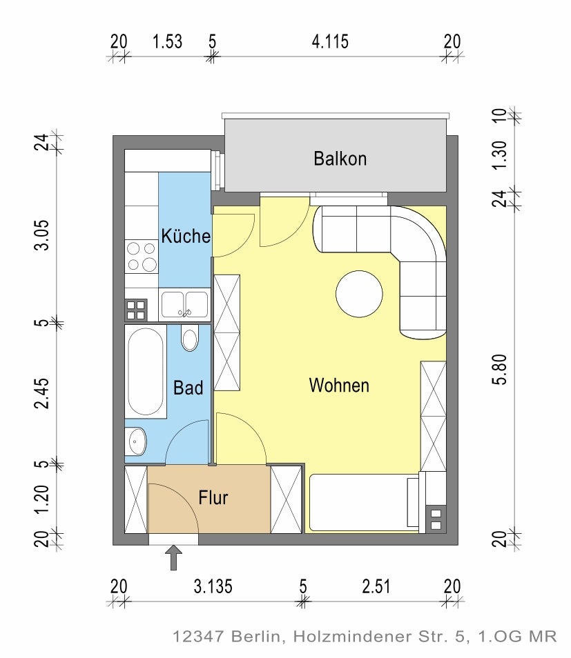 تصویر Wohnung bei Deutsche Wohnen · Holzmindener Str. 5, 12347 Berlin
