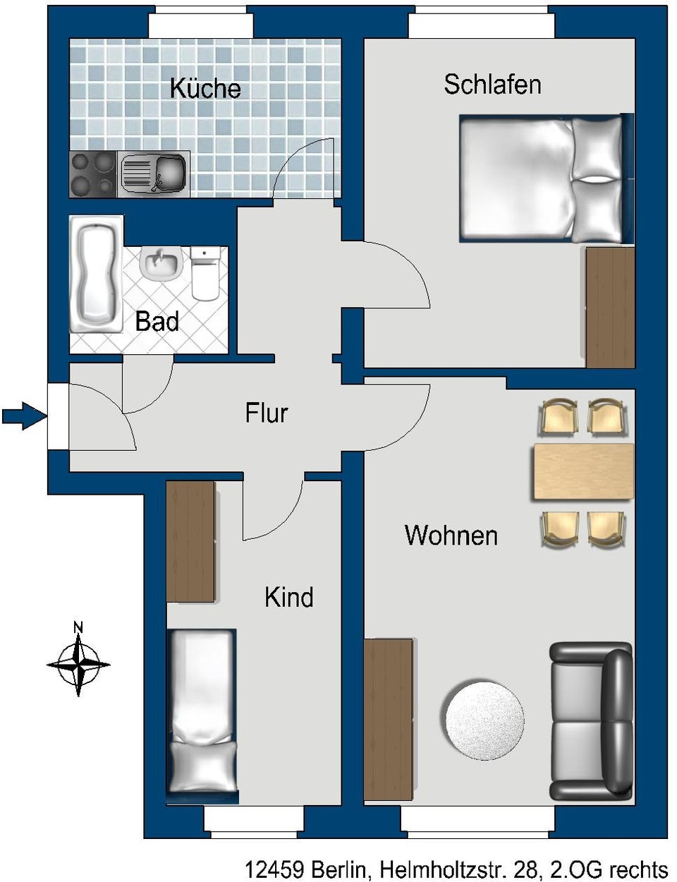 تصویر Wohnung bei Deutsche Wohnen · Helmholtzstr. 28, 12459 Berlin