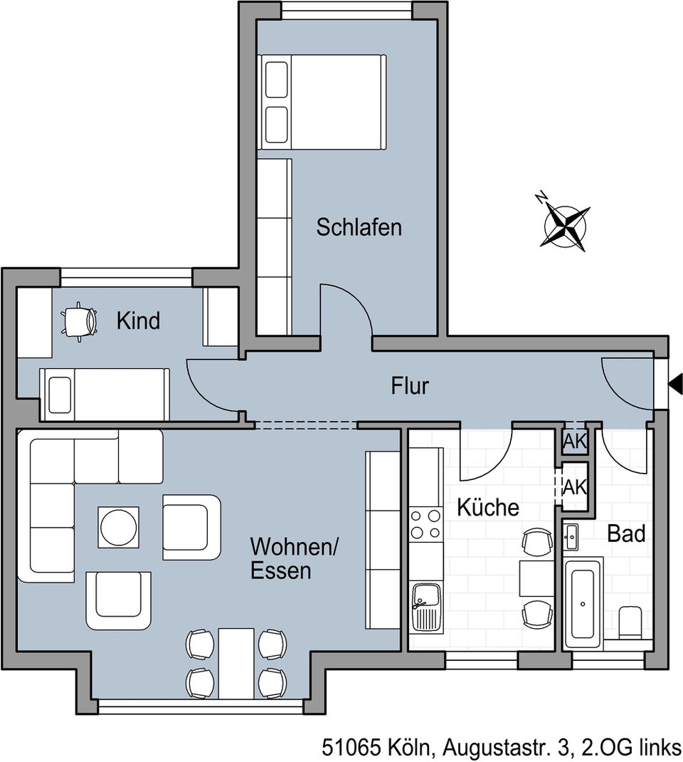 Individuelle 3-Zimmer-Wohnung - Foto 2