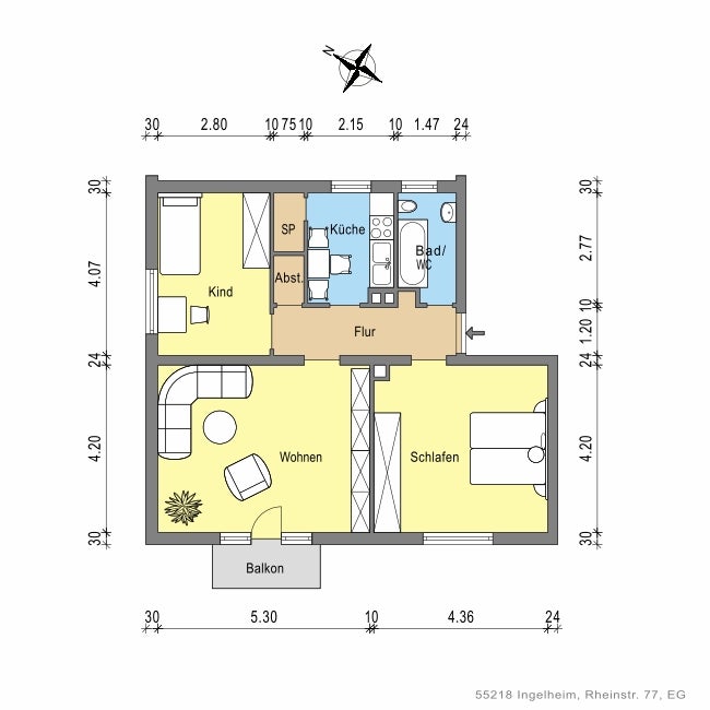 Stilvolle 3-Zimmer-Wohnung mit Balkon nach Kernsanierung - Photo 2