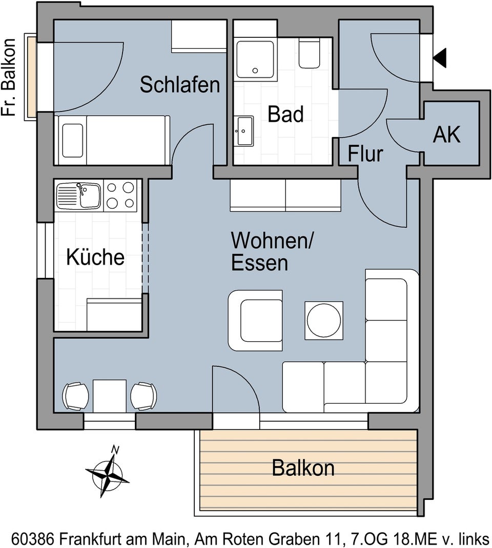 Schicke 1, 5 Zimmerwohnung mit Balkon - Foto 2