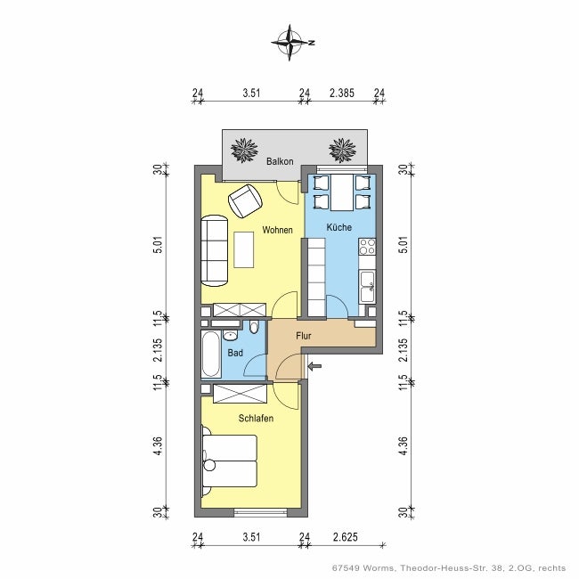 Erstbezug nach Sanierung! Wunderschöne 2-Zimmer-Wohnung. - Photo 5